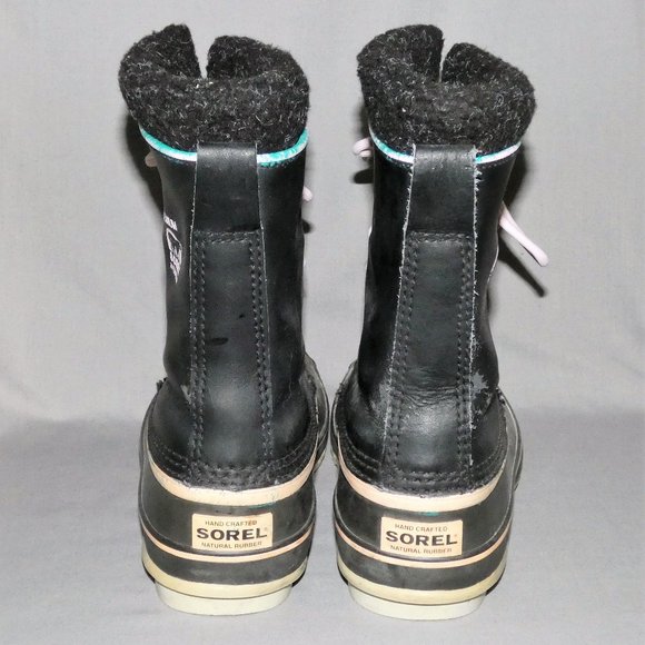 Sorel 1964 Premium Cuff Black Waterproof Lined Lace Up Snow Boots - Picture 7 of 11